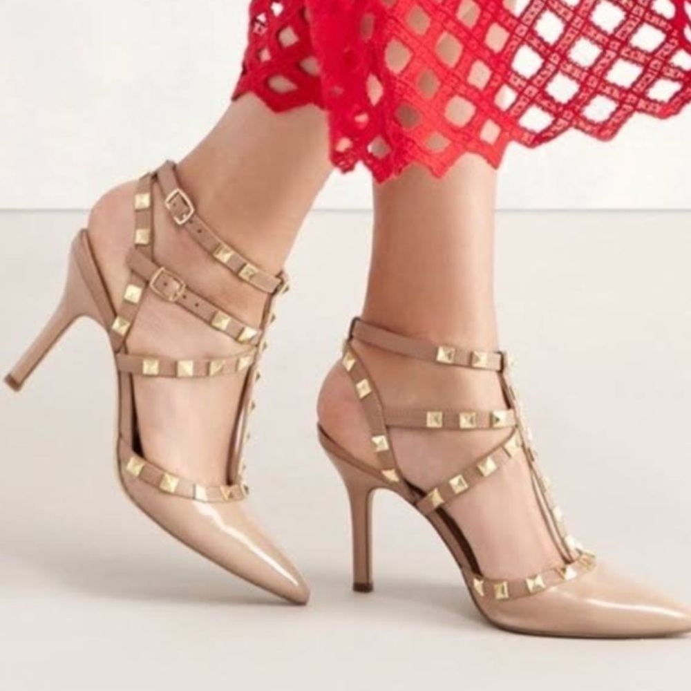 Sole Society Nude Studded Heels size 8. Rockstuds similar
